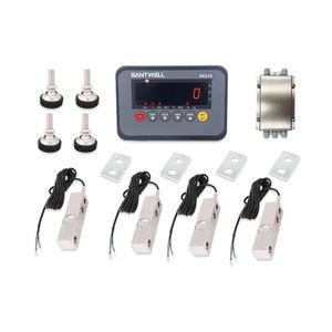 משקל רצפתי קטן Santwell STWR-01 3 טון, סט מלא עם 4 חיישני עומס, קופסת חיבורים מנירוסטה, ותצוגת LED - Product Image 1