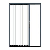 Portes pliantes en alliage d'aluminium pour cuisine, balcon rétractable, porte invisible pour climatisation de salle de bain - Vente en gros