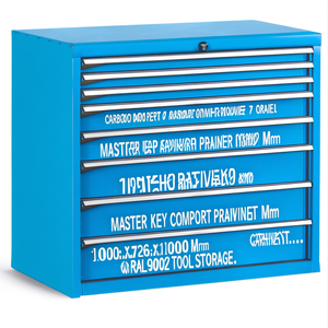 Fami Master Key Comfort <b>Drawer</b> Cabinet 7 <b>Drawers</b> 1020x726x1000 Mm Grayish White Ral9002 <b>Tool</b> Storage - Product Image 2