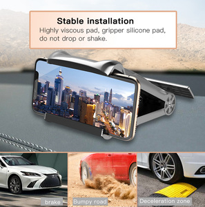 Support mobile en silicone pour voiture, carte de numéro de stationnement <span class=keywords><strong>temporaire</strong></span>, support de téléphone pour 4 à 6 pouces - Product Image 4