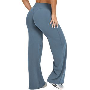 Широкие спортивные брюки для йоги и отдыха с прямыми штанинами, свободного кроя, для коррекции фигуры, однотонные, для трансграничной торговли (TK Explosions Europe, США) - Product Image 1