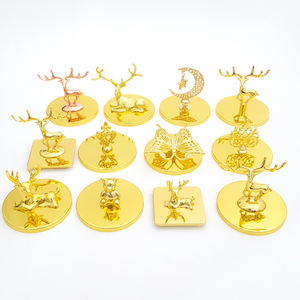 زخارف فاخرة ذهبية معدنية مزخرفة مخصصة لأغطية الجرار المستديرة - Product Image 5