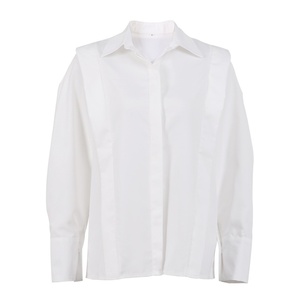 Blusa de Algodón de Manga Larga Casual para Mujer, Moda 2025, Elegante, Blanca, con <span class=keywords><strong>Botones</strong></span>, Bordada, Sencilla, para Oficina, Primavera - Product Image 5