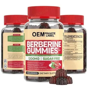 Berberine OEM Berberine Gummies With Ceylon Cinnamon For Metabolism Gut Health Weight loss Berberine Hcl Gummies
