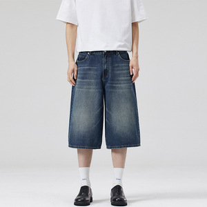 Livraison Rapide – Nouveaux Pantalons <span class=keywords><strong>en</strong></span> <span class=keywords><strong>Jean</strong></span> Large pour Hommes Style Coré<span class=keywords><strong>en</strong></span>, Shorts Délavés, Pantalons Courts Droits et Amples – Vêtements Homme <span class=keywords><strong>en</strong></span> Gros - Product Image 2