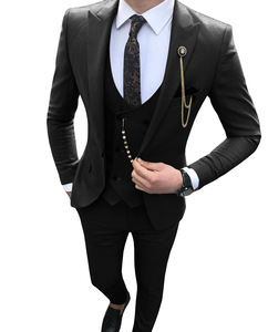 Trajes de Hombre Personalizados al por Mayor, Corte Entallado, 3 Piezas, Esmoquin para Graduación, Blazer con Solapa en Pico, <span class=keywords><strong>Traje</strong></span> de <span class=keywords><strong>Novio</strong></span> para Boda (Chaqueta+<span class=keywords><strong>Chaleco</strong></span>+Pantalones) - Product Image 6