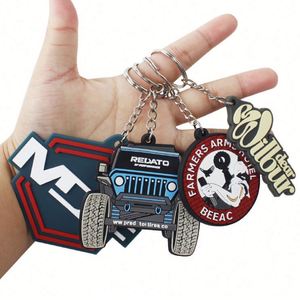 Promotional Company Brand Pvc Keyring 2d Logo Letter with <b>Custom</b> Rubber Gift <b>Key</b> Chain Personalized Soft Pvc Keychain - Product Image 1