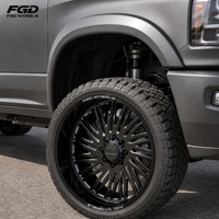 Jantes de camion forgées concaves FGD 24x12 24x14 26x14 26x16 8x6.5 8x165.1 8x170 polies avec enjoliveurs flottants personnalisés pour Ram 3500