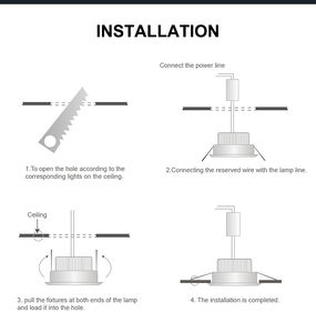 Ecolux Luz empotrada Downl Foco de techo ajustable Downlight empotrable redondo comercial 8W 12W 20W - Product Image 6