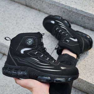 Men's High Top Safety Boots Steel Toe Breathable Rubber Outsole Work Shoes - Product Image 1