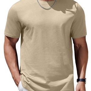Camiseta Básica Premium para Hombre, de Manga Corta, Cuello Redondo, 100% Algodón, Tejido Grueso, Transpirable y de Secado Rápido - Product Image 5