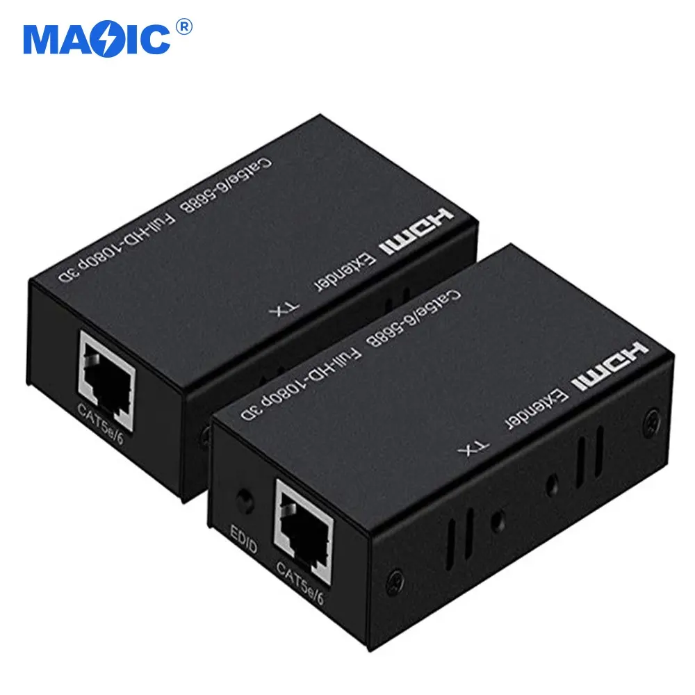 Promoção de alta velocidade cat5e/6 1080P HDMI Extender 60m Suporte HDCP 3D Video Stream HDMI para RJ45 Adaptador Signal Extender