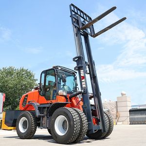 新しい<span class=keywords><strong>5</strong></span>トンディーゼルフォークリフト屋外使用ラフ地形フォークリフトマテリアルハンドリング伸縮式ファームオフロードフォークリフト価格 - Product Image 2