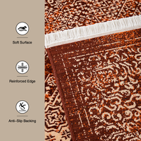 Tapis de luxe en laine persane Dsermer, tapis de sol en soie rouge, grands tapis de salon pour chambre, Alfombra