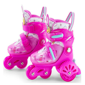 Patins à roulettes en ligne pour enfants en tissu PU et maille, avec <span class=keywords><strong>roues</strong></span> injectées lumineuses à double rangée, pour débutants en patinage sur glace - Vente en gros - Product Image 3