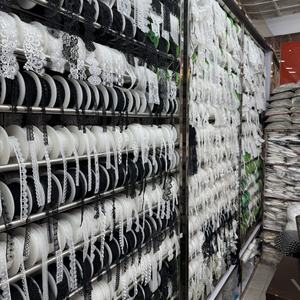 Erkoumi <span class=keywords><strong>2025</strong></span> kain renda brokat <span class=keywords><strong>Jacquard</strong></span> Afrika campuran katun nilon 5 yard bahan pakaian grosir renda hitam Prancis - Product Image 4