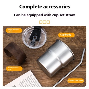 Tazza di birra 304 in acciaio inossidabile con Logo all'aperto bottiglia di Thermos da campeggio con <span class=keywords><strong>Design</strong></span> classico tazza regalo impilata - Product Image 4