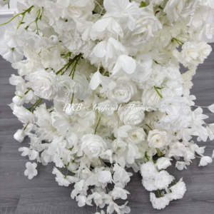 ชุดตกแต่งดอกไม้ประดิษฐ์จากโรงงาน DKB ขายส่ง ชุดตกแต่งฉากหลังงานแต่งงานสีขาวระดับพรีเมียม ดอกไม้ประดิษฐ์ - Product Image 5