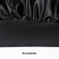 Vente en gros Nouveau bonnet de nuit populaire à longue queue et à large bande Bonnets de beauté Bonnet de cheveux en satin à une seule couche pour femmes