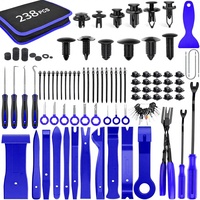 Kit d'outils de démontage de garnitures automobiles CIHOO 238 pièces avec mallette rigide, outils de levier pour panneaux, radios, pare-chocs, attaches, clips adhésifs et tournevis