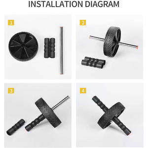 Venta al por mayor barato uso doméstico material ABS rueda abdominal rodillo Fitness cuerpo músculo equipo de construcción - Product Image 5