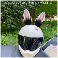 Helm telinga kelinci panjang, aksesoris dekorasi kondisi baru untuk helm sepeda Ski sepeda motor