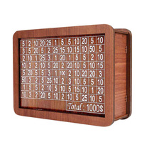 Boîte d'épargne en espèces en bois avec comptoir ménage créatif comptoir en bois tirelire pour enfants cadeau promotionnel