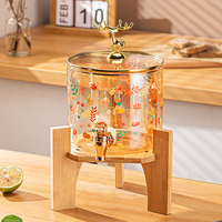 Bocal à boisson en verre borosilicate écologique, résistant aux hautes températures, avec couvercle, pour vin et jus