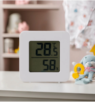 Disesuaikan ukuran kecil Digital termometer elektronik suhu plastik kelembaban suhu termometer ruangan OE & ODM didukung