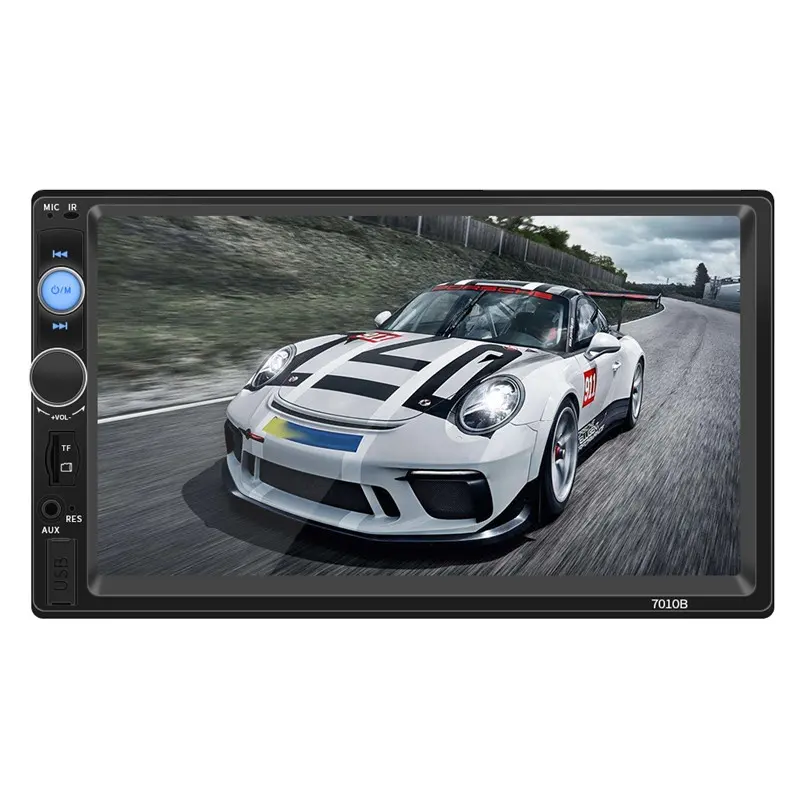 Autoradio 7 "HD, lecteur multimédia, écran tactile, 2 din, audio, stéréo, MP5, USB, TF, FM, caméra AUX IN, 7010