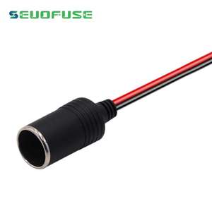 12 Volt Female Battery Terminal <strong>Replacement</strong> for <strong>Car</strong> Motorcycle Stripped Cigarette Cigar <strong>Jack</strong> Cable with Cigarette Lighter Socket - Product Image 5