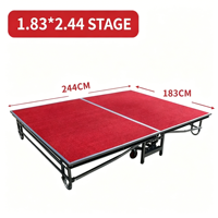 Scène pliante sur mesure de qualité commerciale avec jupe de scène, plateforme mobile pour événements de luxe en salle de bal d'hôtel - Fabricant
