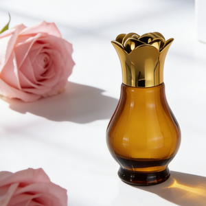 Nouveau flacon de parfum, couleur thé, col à sertir, <span class=keywords><strong>verre</strong></span> poli, emballage de sérum pour cosmétiques, 30 ml, sérigraphie, <span class=keywords><strong>gourde</strong></span> unique - Product Image 2