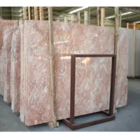 Natural Marble Floor Tile, Pink, Red