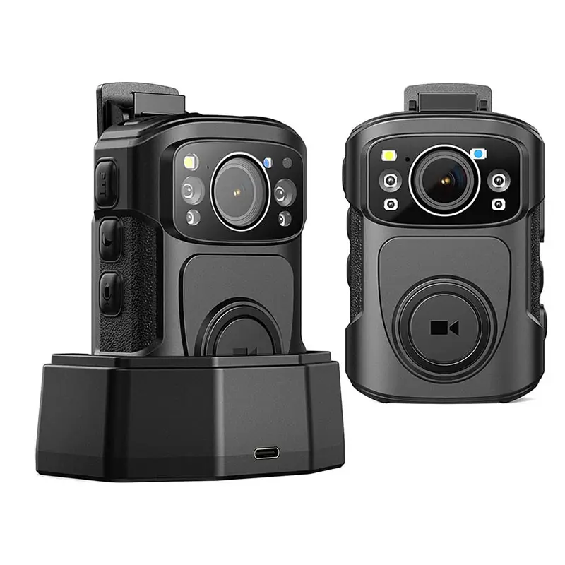 BOBLOV 128G 4K su geçirmez GPS gece görüş uzun kayıt süresi güvenlik güçleri için kaydedici taşınabilir giyilebilir vücuda takılan kamera