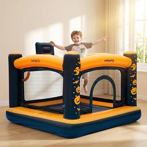 Château <span class=keywords><strong>gonflable</strong></span> avec motif citrouille et chauve-souris, aire de saut pour enfants avec jeu de ballons et zone de saut - Product Image 4