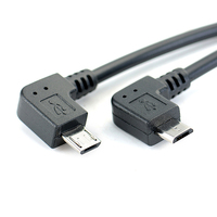 Câble Micro USB mâle à angle droit de 90 degrés, câble Micro USB OTG à angle droit, charge rapide 3A, conducteur en cuivre pur tressé pour ordinateur