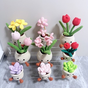 Arbre à Succulentes Artisanal Transfrontalier Fini, Bonsaï Arbre à l'Argent, <span class=keywords><strong>Fleurs</strong></span> <span class=keywords><strong>Artificielles</strong></span> en Fil Tressé à la Main, Décoration de Bureau et de Maison - Product Image 1