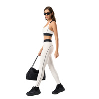 Soutien-gorge de sport respirant, antichoc, push-up, à maintien élevé, avec bretelles croisées, 100 % nylon, couleur unie, taille haute pour femme