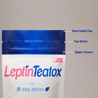 Sachet Doypack Personnalisé avec Fenêtre et Fermeture Zip Refermable pour Emballage de Sachets de Thé et de Compléments Alimentaires