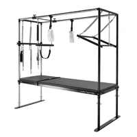 Table de Pilates Cadillac en métal SVD-C07 Studio Black, durable, pour l'entraînement et les exercices.
