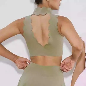 Halter Cổ Độn Sexy Thể Thao Áo Ngực Nhanh Chóng Khô Backless Yoga Top Nhẹ Không Tay Tập Thể Thể Dục Phòng Tập Thể Dục Crop Top - Product Image 6
