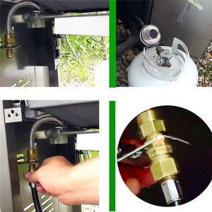 Kit de régulateur de tuyau de Propane 3/8 \ "écrou évasé femelle QCC1 raccord Surface lisse pour grils GPL supports de foyer chauffages au Propane - Product Image 6