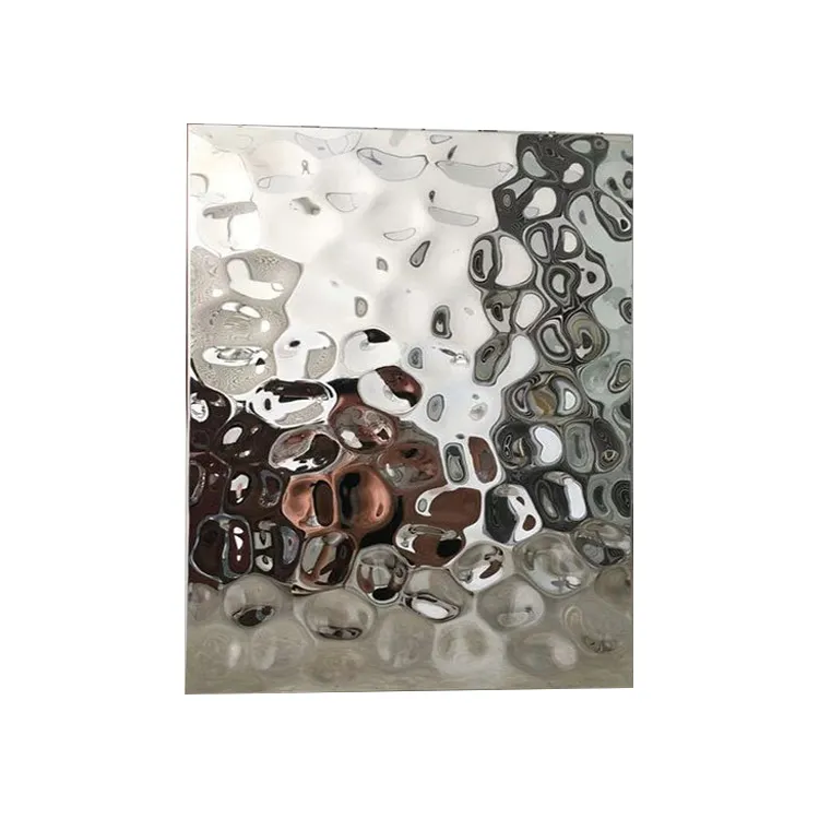 Dekoration Grübchen Gestempeltes Metall Edelstahl blech 201 304 316 430 Wasser welligkeit Wellblech platten aus rostfreiem Stahl