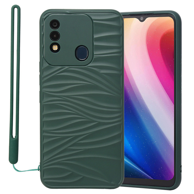Mobile phones cheap price ripple silicon anti-drop phone back cover for tecno spark 8t phone case camon 17 pro 18 pro