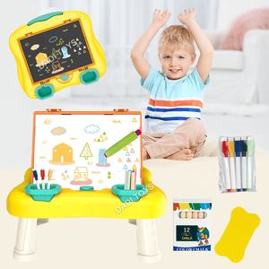 Pizarra de Dibujo Educativa Multifuncional de Plástico para Niños, Mesa de Aprendizaje STEM para Niños con Espacio para Graffiti y Escritura - Product Image 4