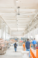 Ventilateur industriel HVLS VFans à grand diamètre, 24 pieds de haut, à volume d'air élevé, avec contrôle VFD, pour poulailler, pouvillon, bâtiment agricole