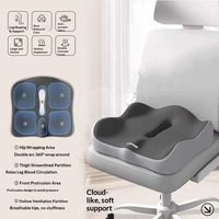 Coussin de chaise de bureau et de siège de voiture avec mousse à mémoire de forme à rebond lent, soutien des hanches et du coccyx