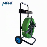 Chariot manuel de distribution de fil de cerclage PET, enrouleur de sangles en plastique, distributeur de sangles PET PP, chariot d'outillage de cerclage