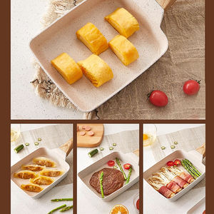 Poêle à frire carrée antiadhésive en pierre Maifan, pour omelettes, crêpes, riz, casseroles, ustensiles de cuisine - Product Image 4